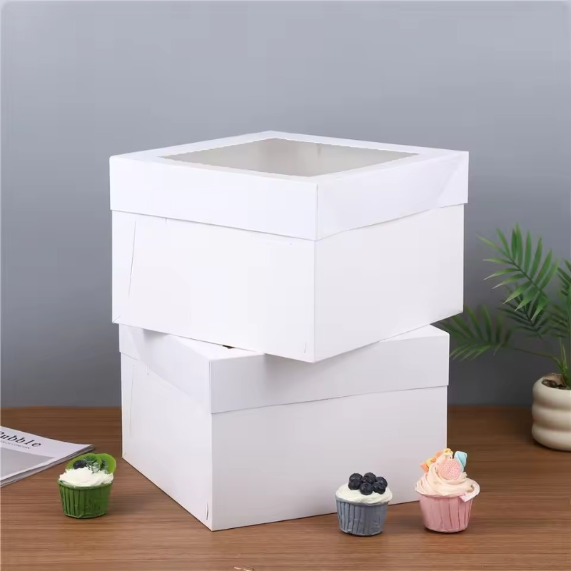 Wedding Supply Shops - Одноразовые белые коробки для тортов с