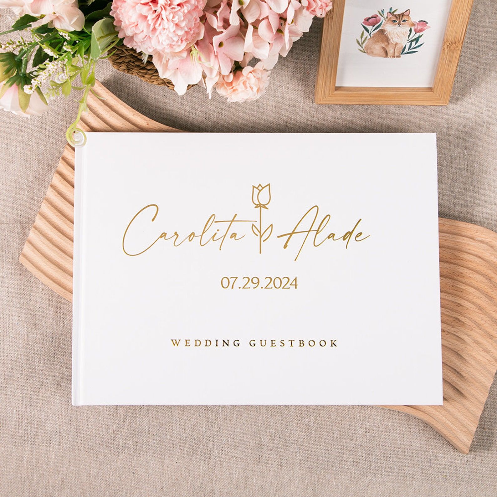 Personalized Guest Book - Свадебная гостевая книга на заказ, персонализированная