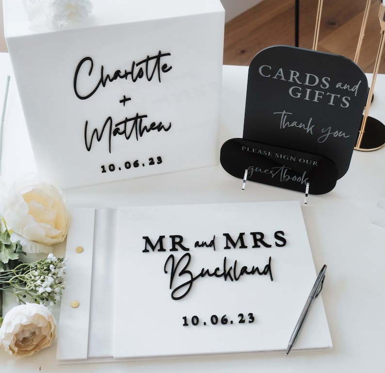 Белая картонная коробка для св – обзор и цена Personalized Guest Book