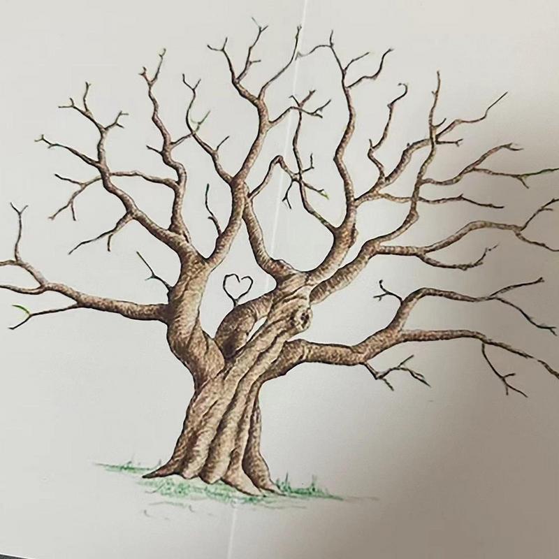 Дерево с отпечатками пальцев,  – обзор и цена Personalized Guest Book