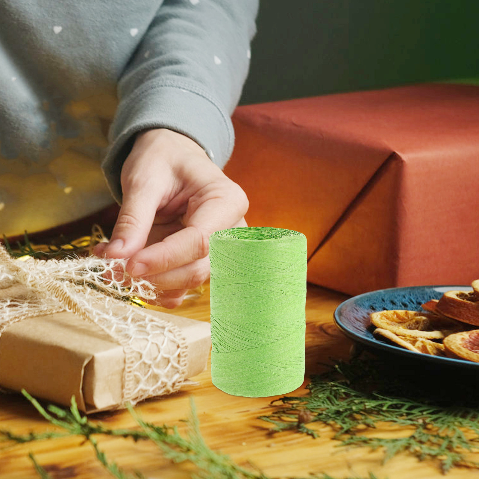 Цветная бумажная лента из рафи – обзор и цена Papercraft Supply Ribbon