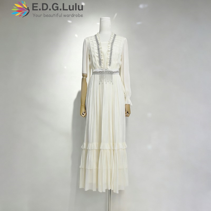 Элегантное белое шифоновое дли – обзор и цена Wedding Lulu